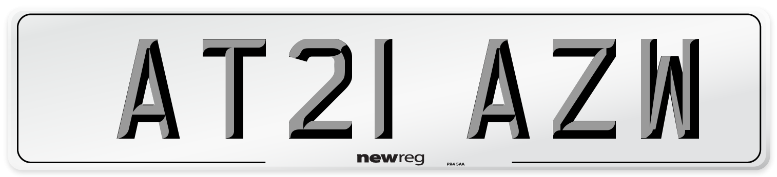 AT21 AZW Number Plate from New Reg